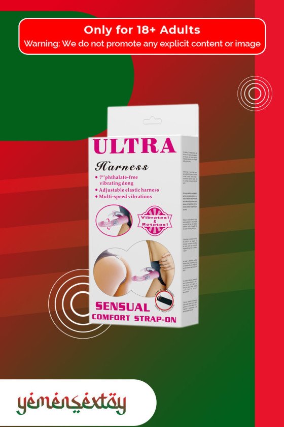 Baile Ultra Harness 7-inch Strap-on with Multi-speed Vibrations SO-033