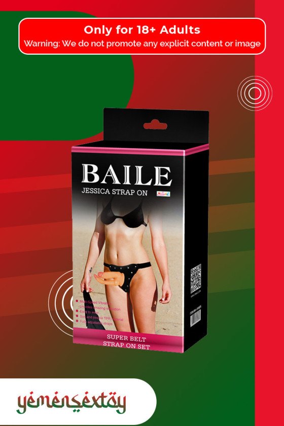 Baile Vibrating Strap-on Double Dildo with Realistic Balls SO-034